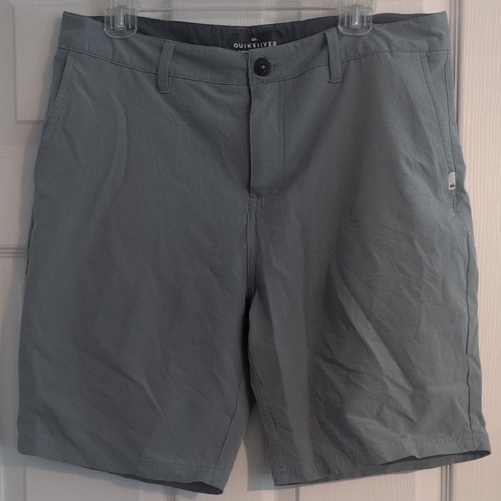Quiksilver Men's Slate Gray Flat Front Shorts